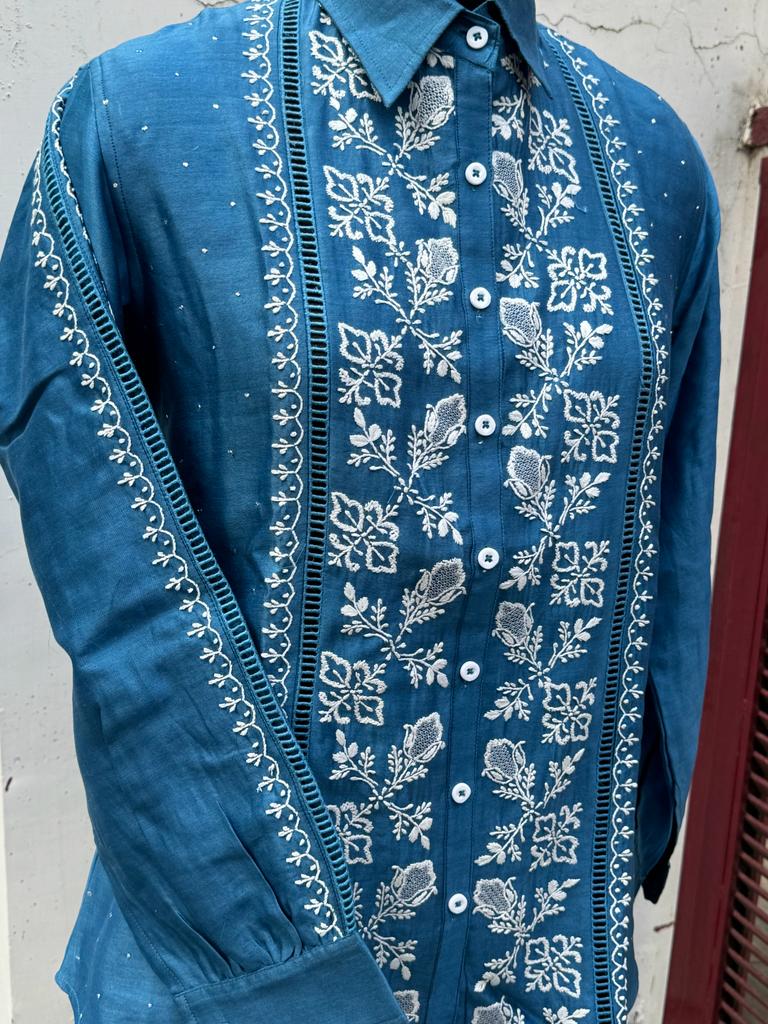 Silk Chanderi Shirt