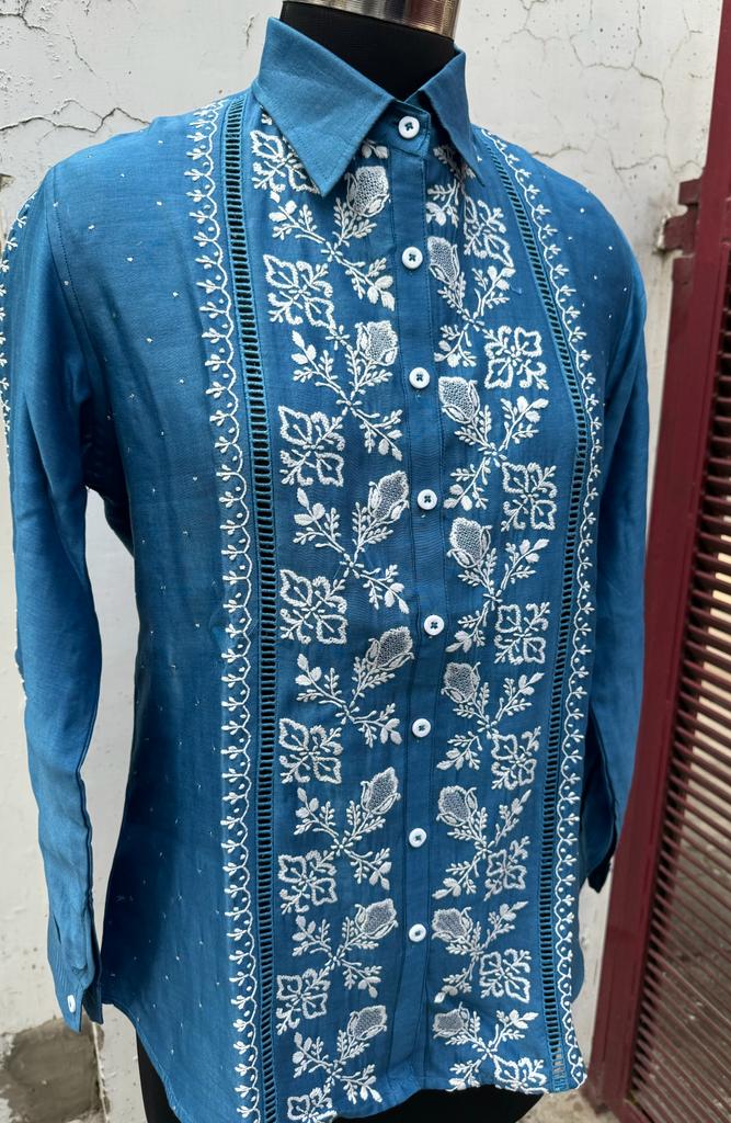 Silk Chanderi Shirt