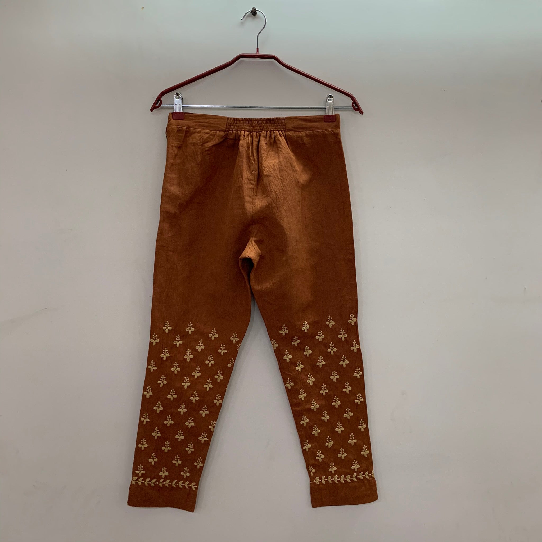 Rust linen pants