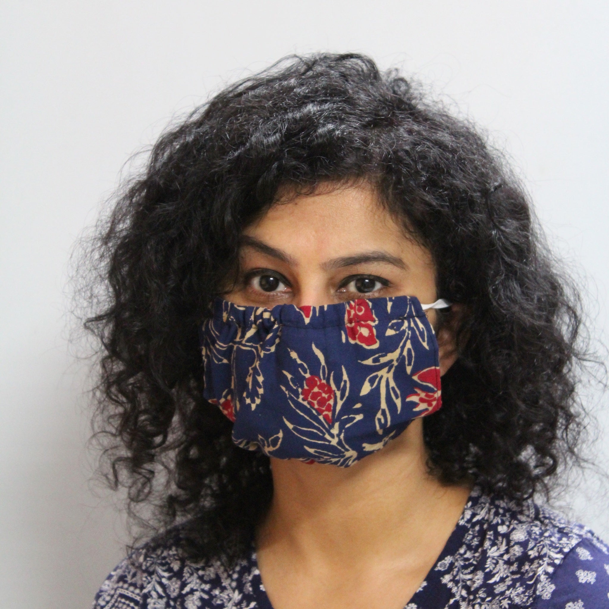 Hand Block Print  Double Layer Mask
