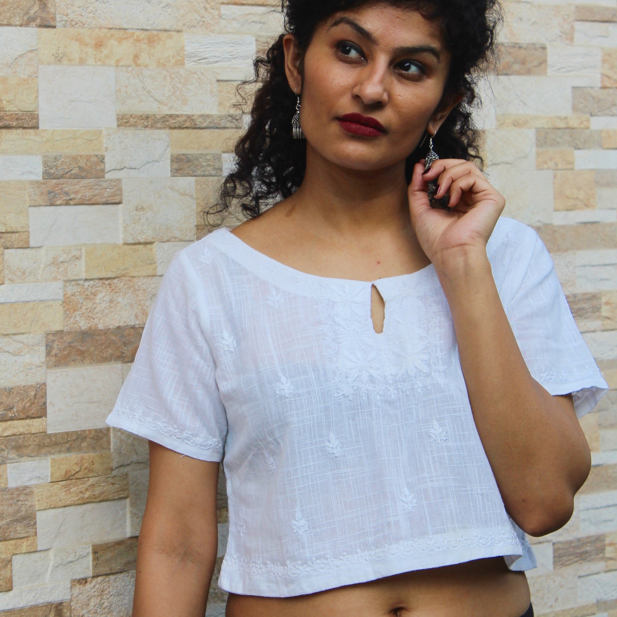The White Collection - Linen Crop Top
