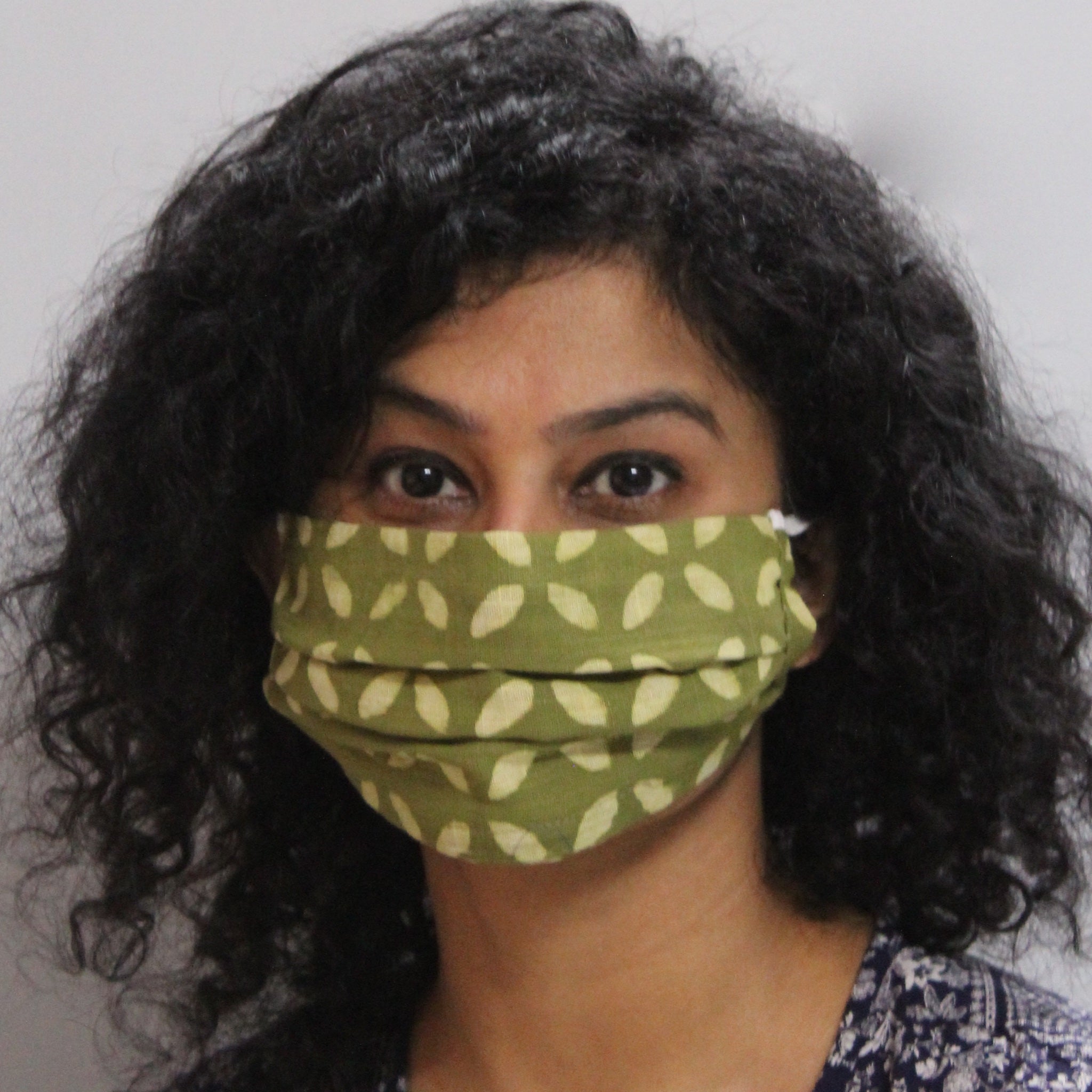 Hand Block Print  Double Layer Mask