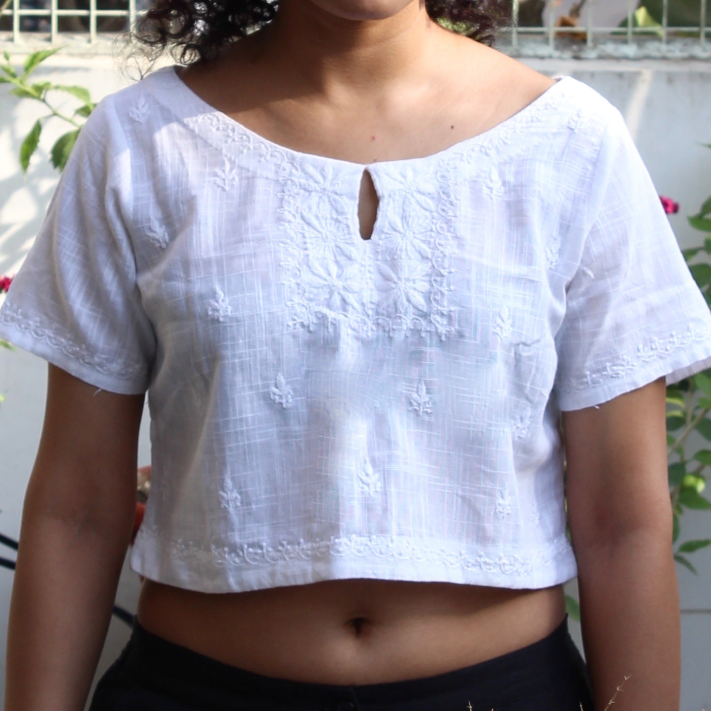 The White Collection - Linen Crop Top