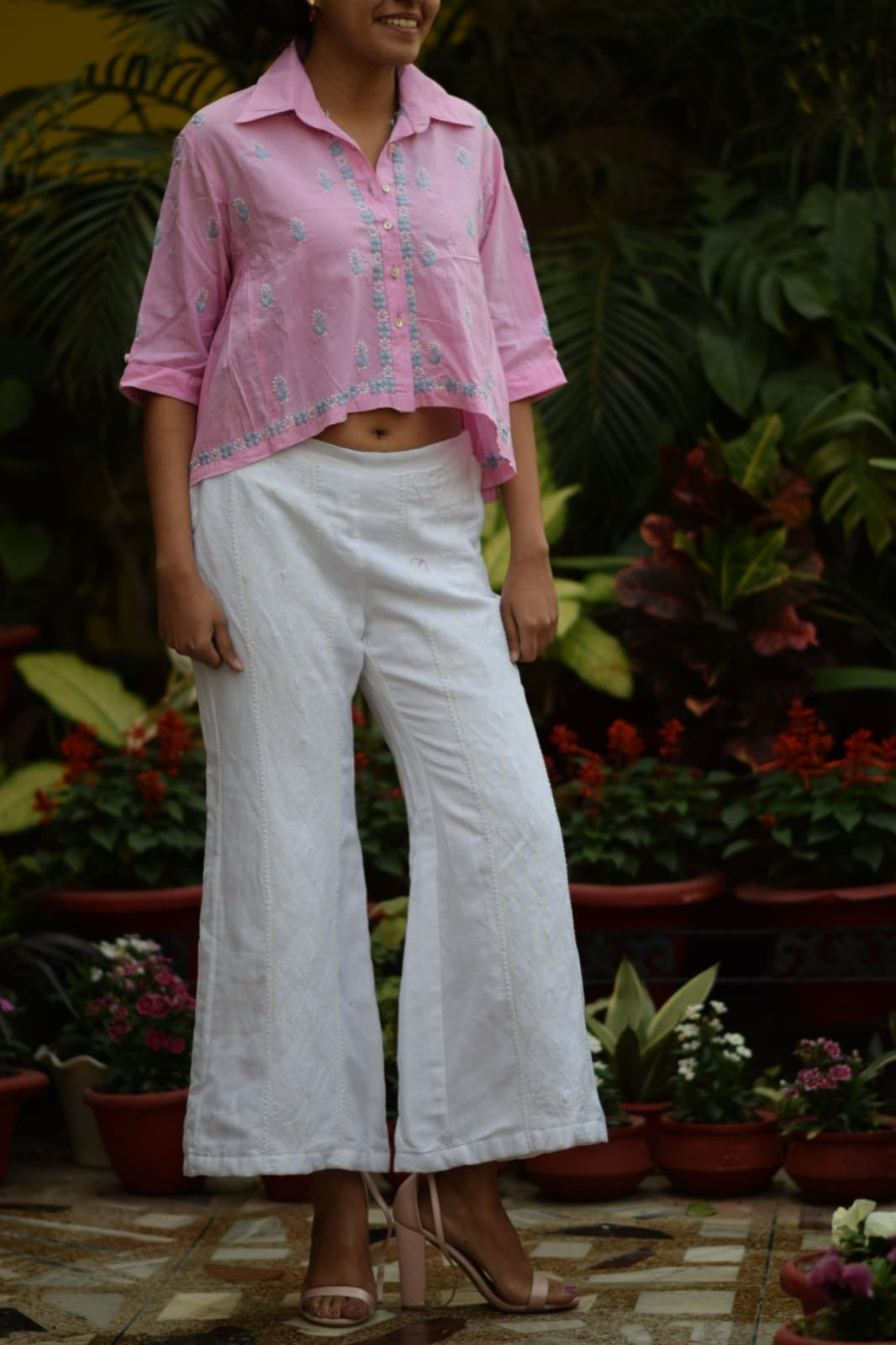 Pretty Pink Cropped Shirt