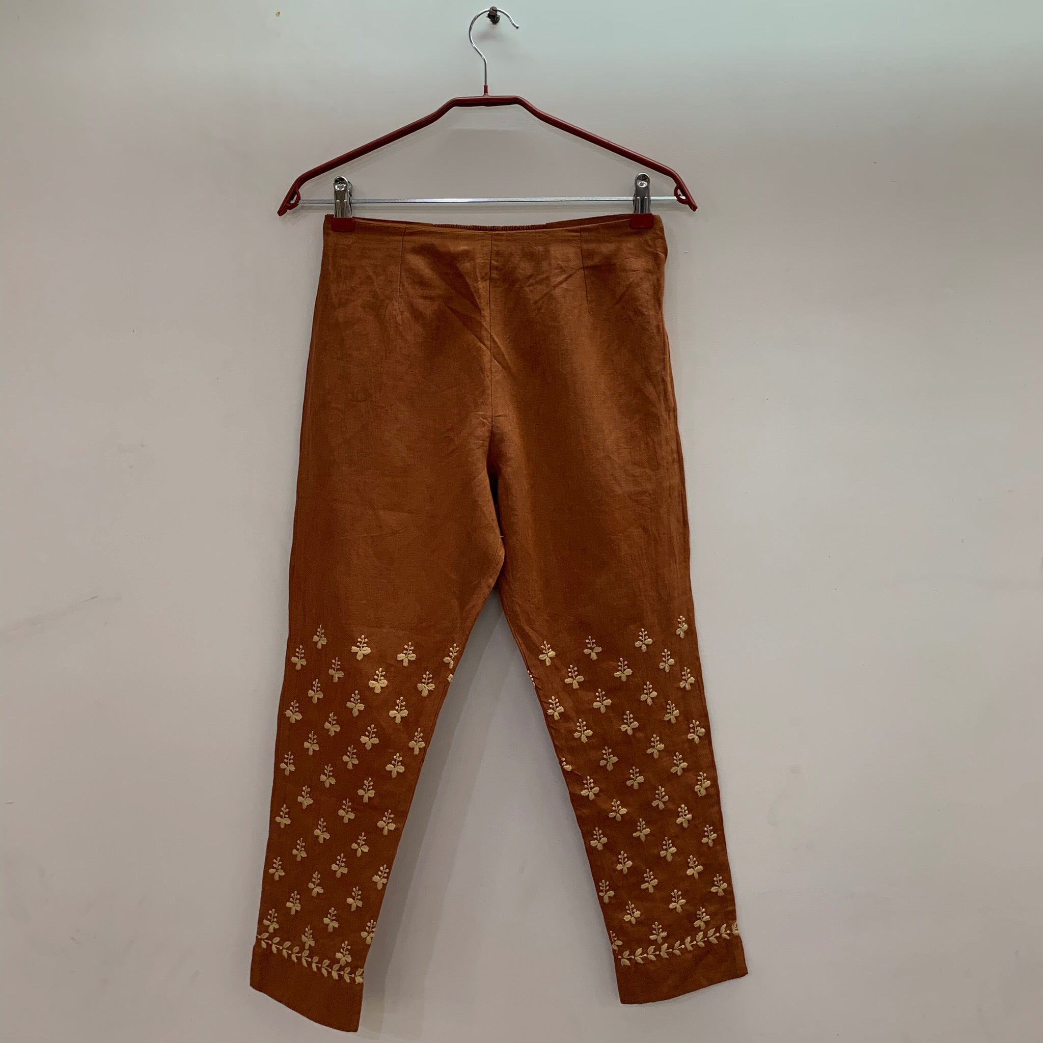 Rust linen pants