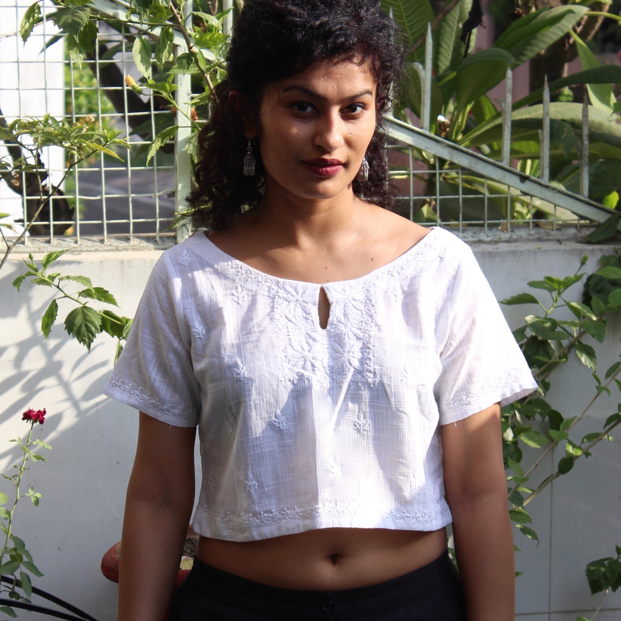 The White Collection - Linen Crop Top