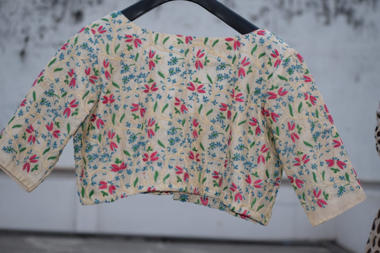 Birds of Paradise 2 - Chikankari Blouse