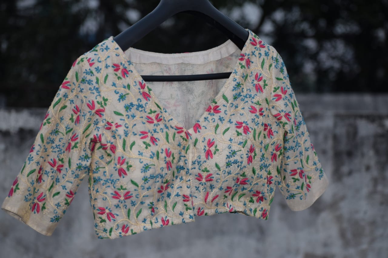 Birds of Paradise 2 - Chikankari Blouse