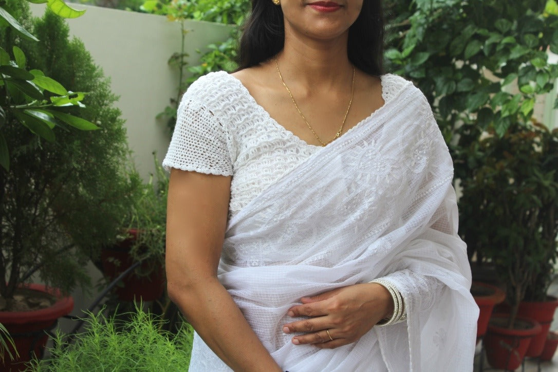 White Star Crochet Blouse