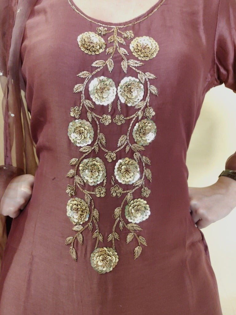 Organza Zardozi  Hand-Embroidered kurta set