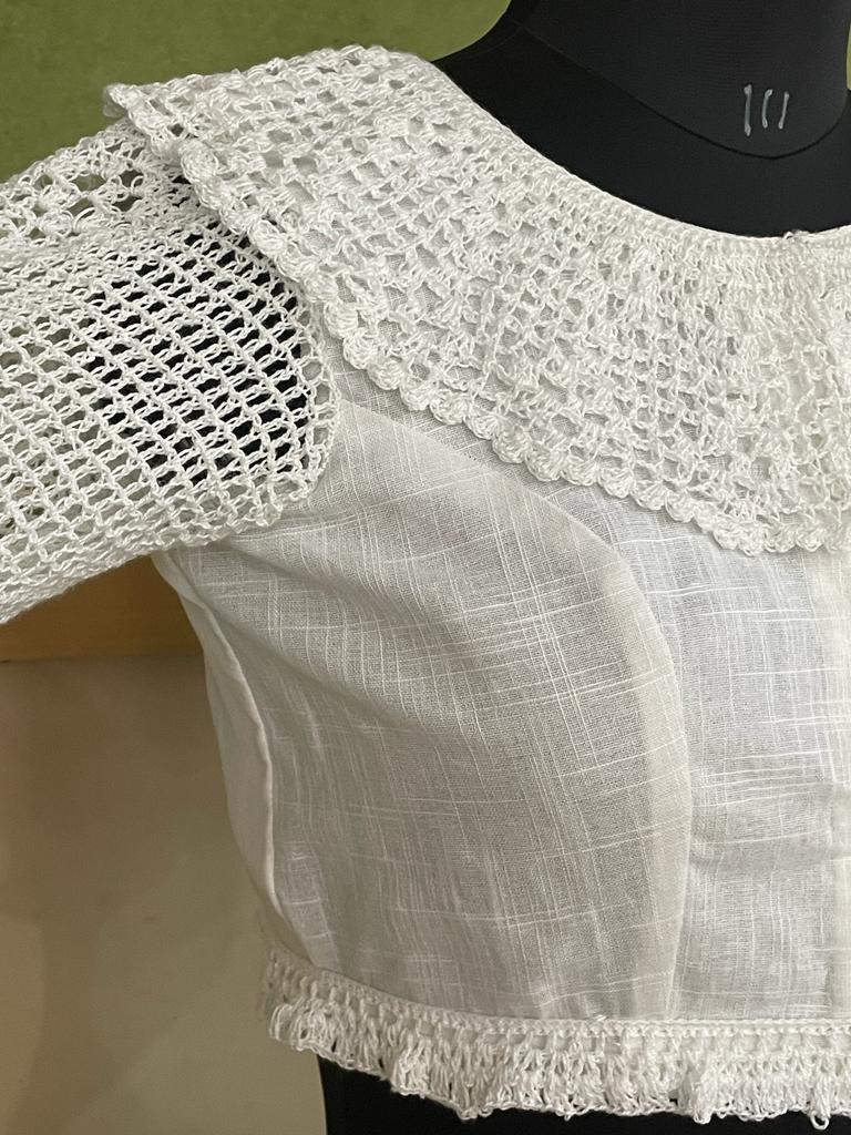Blissful White Crochet blouse