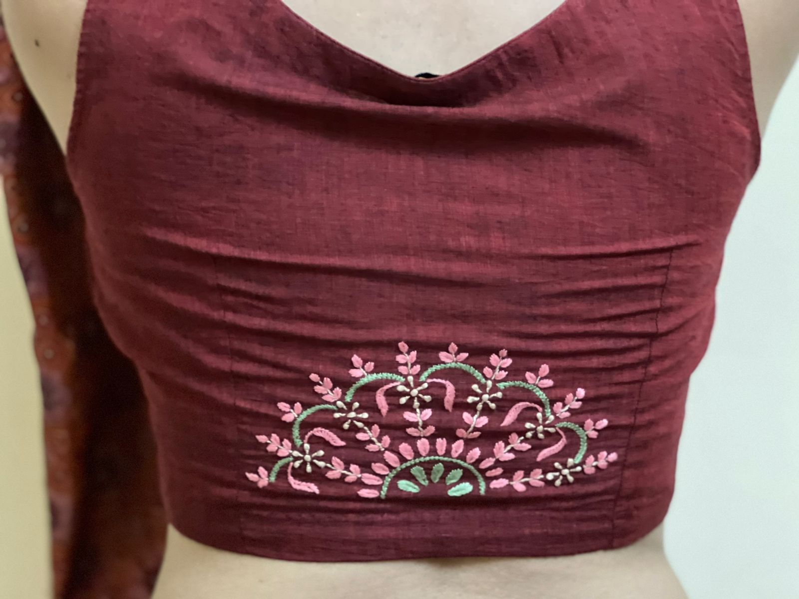 Mix-o-Maroon Chikankari Blouse
