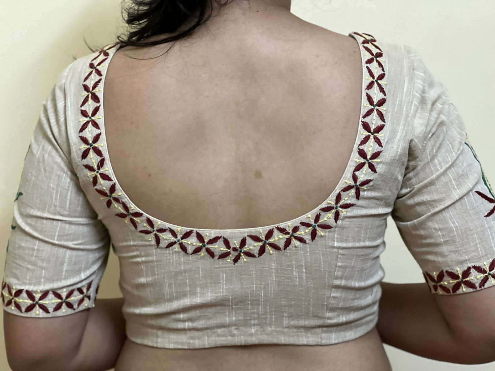 Beautiful Beige Chikankari Blouse