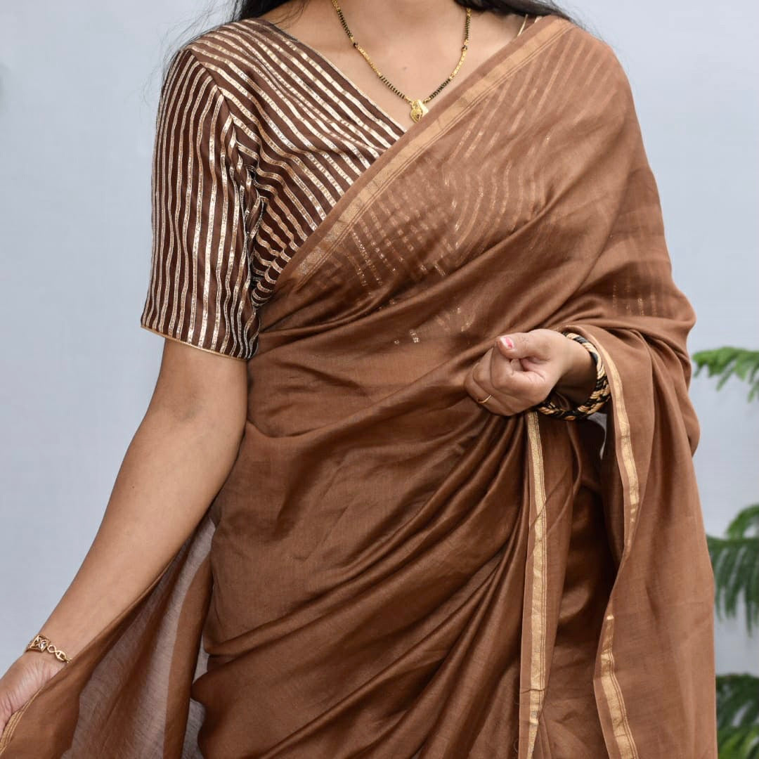 Espresso Silk-Chanderi