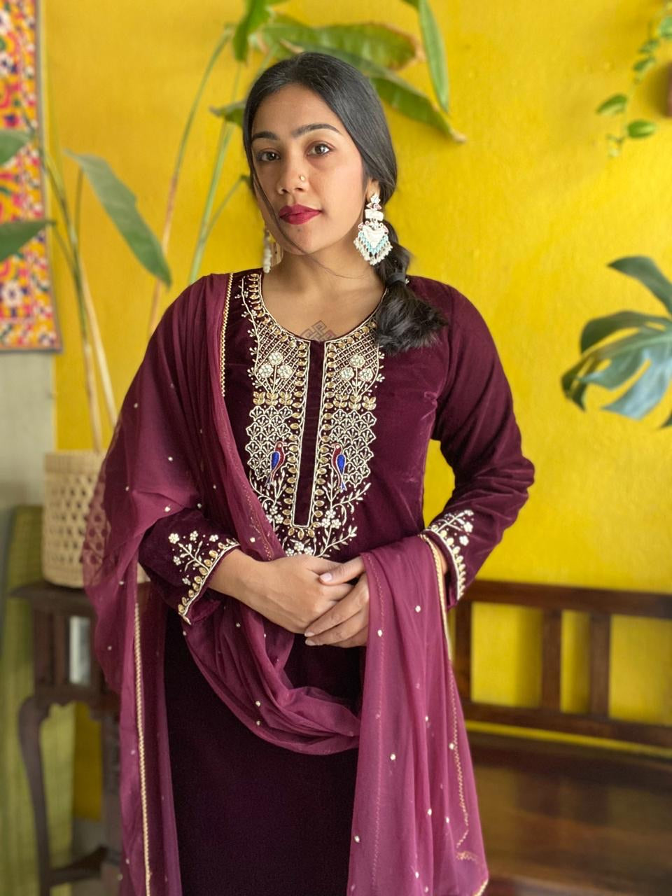 Shehenshah - Velvet Suit Set