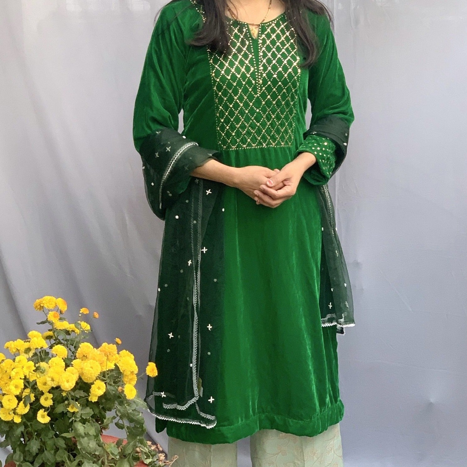 Nawabi Dream - Velevt Suit Set