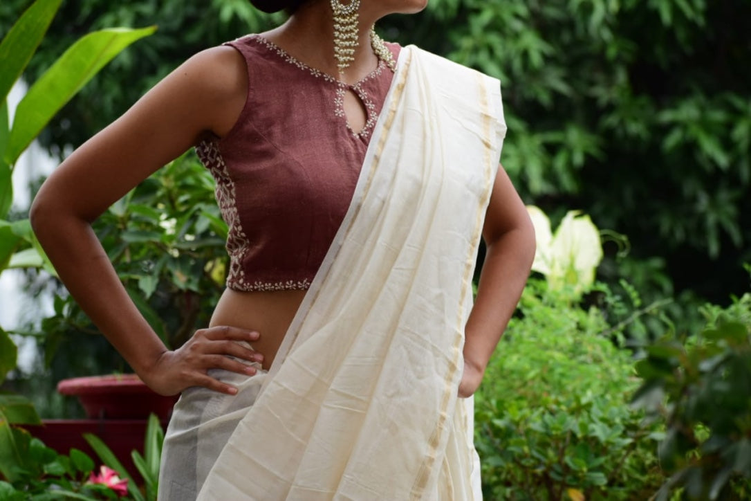 Chocolate Bar - Chikankari Blouse