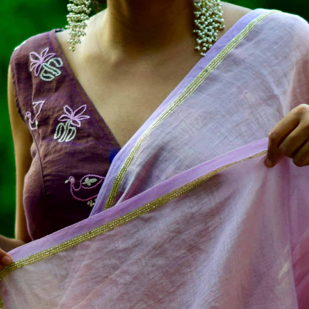 Wine of Life - Chikankari Blouse