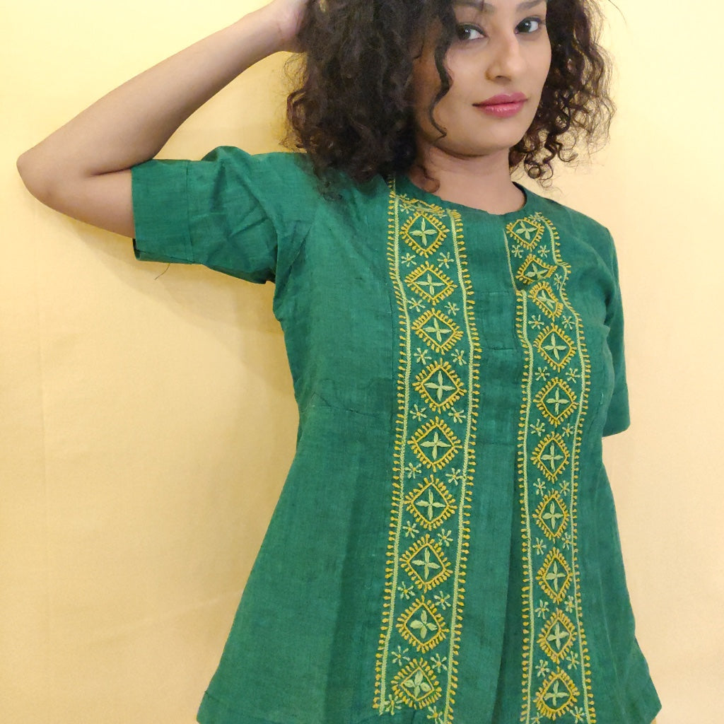 Ruby Green - Linen Top