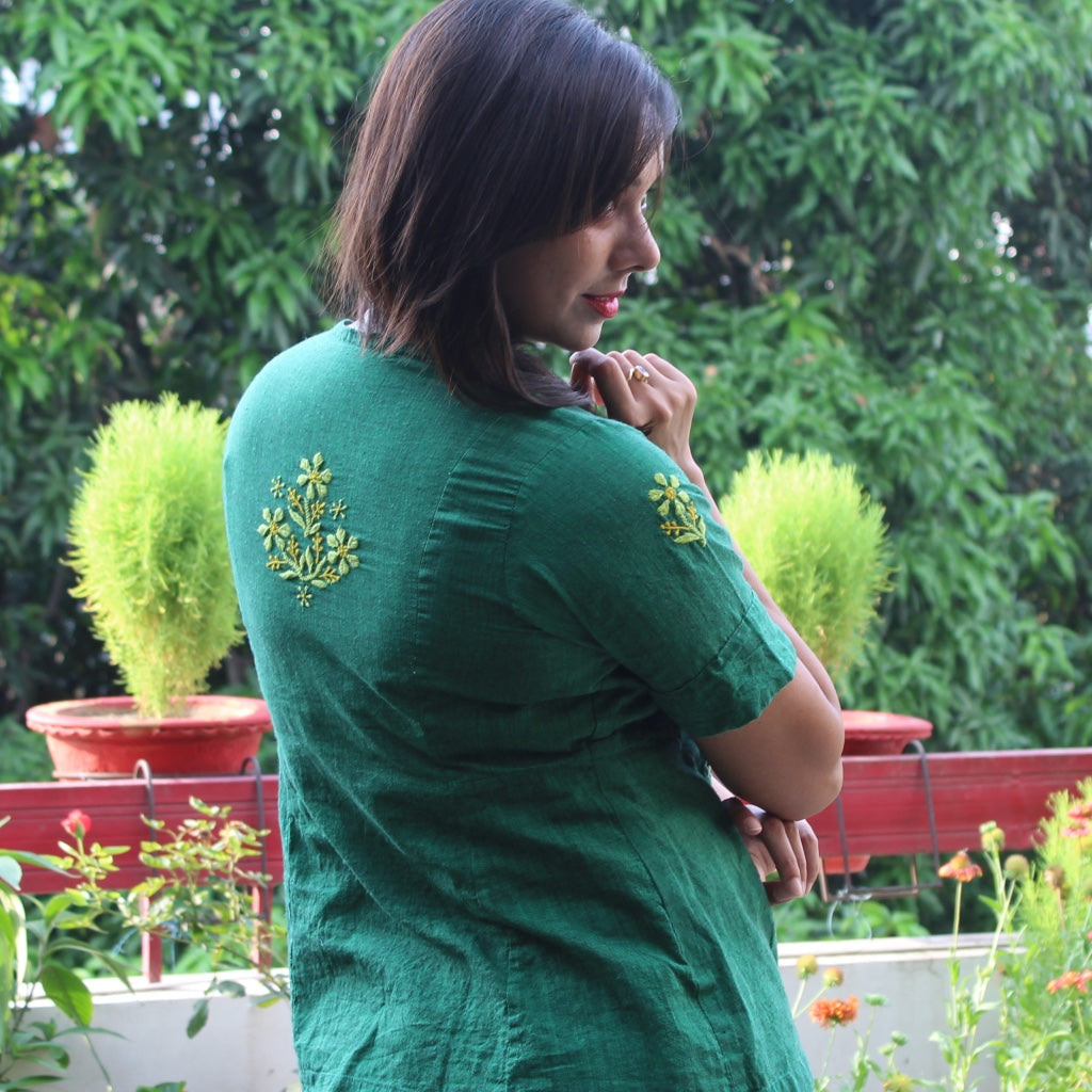 Ruby Green - Linen Top