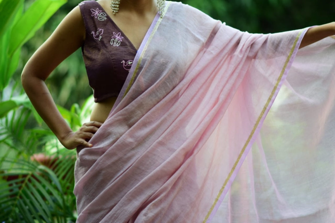 Wine of Life - Chikankari Blouse